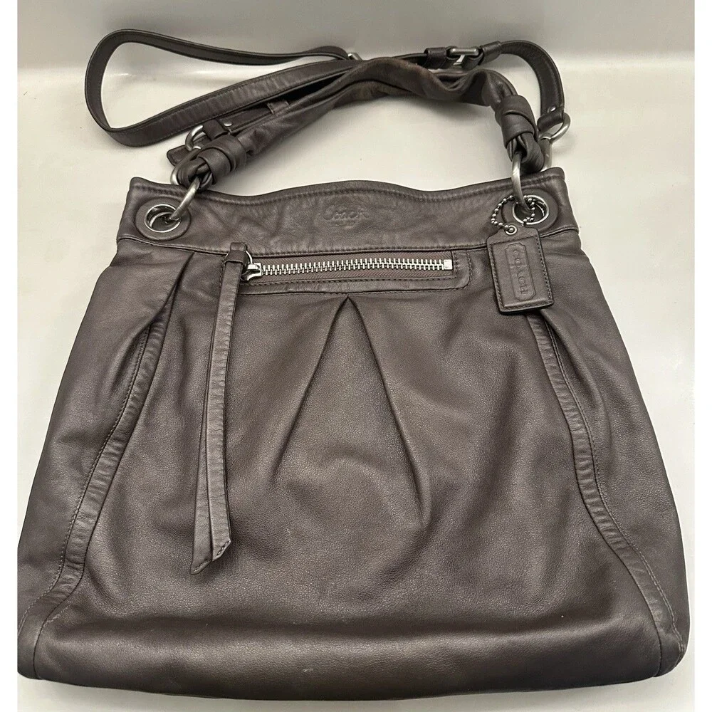 Coach Bag Parker Hippie Crossbody Shoulder Bag Metallic Taupe Beauty 13411